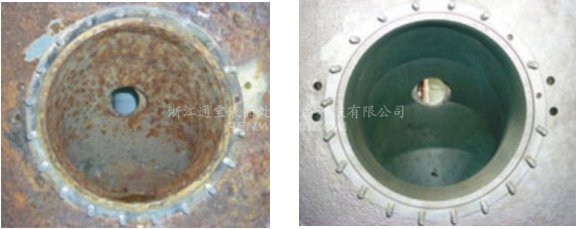 噴砂前后對(duì)比圖